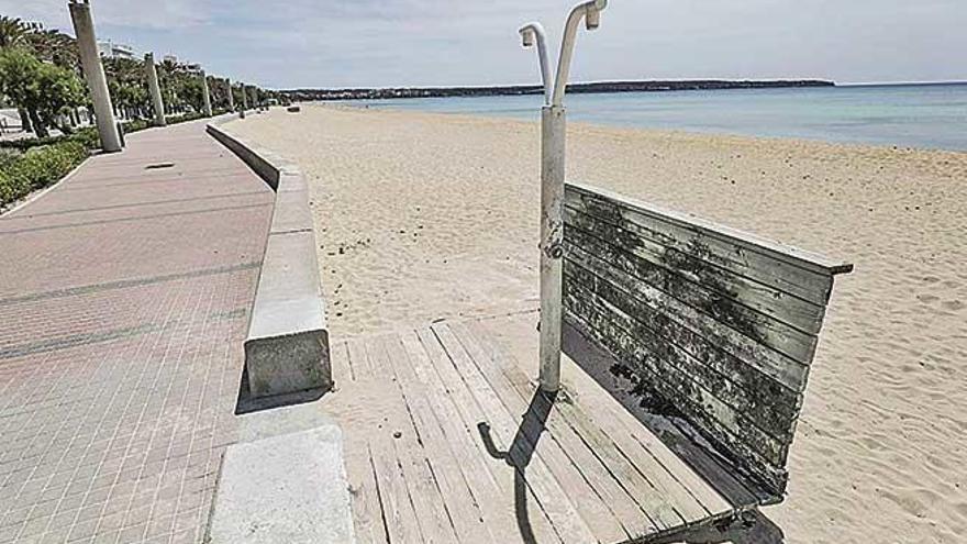 La Platja de Palma, en la imagen, contabiliza ya dos meses sin turistas.