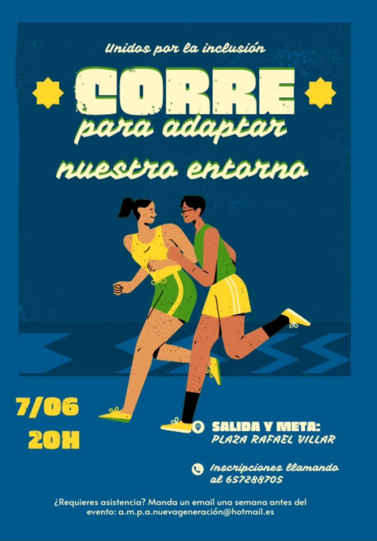 Cartel de la carrera solidaria.