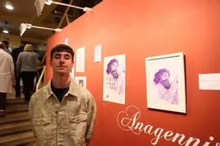 EN IMÁGENES: El arte a bolígrafo del artista de 16 años Aarón Martínez desembarca en Avilés