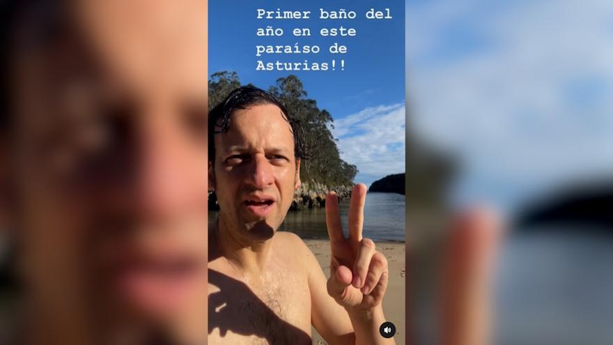 ¿Te acuerdas del Neng de Castefa? se da el primer chapuzón del año en este precioso rincón de Asturias: &quot;Es el paraíso&quot;