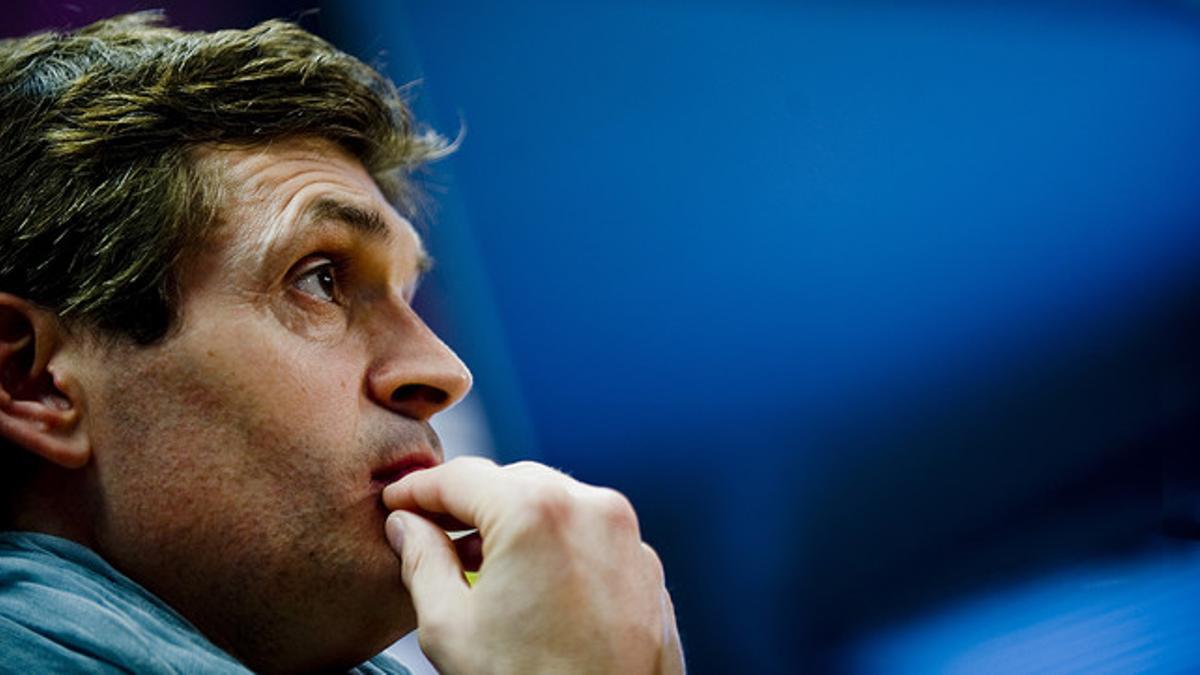 Tito Vilanova, durante una rueda de prensa en el Camp Nou el año pasado