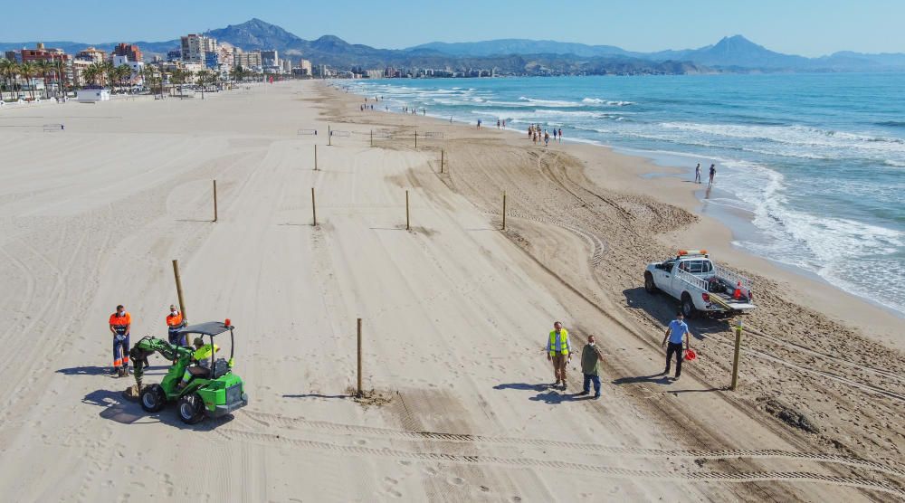 Alicante toma medidas en sus playas para pasar a la Fase 2.