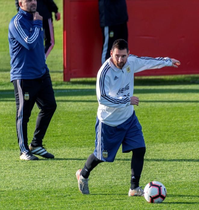 Segundo entrenamiento de la Argentina de Messi en Son Bibiloni