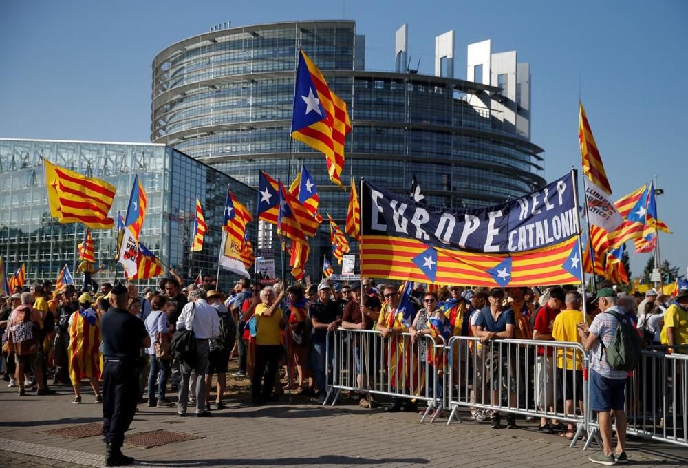 L'independentisme es manifesta a Estrasburg