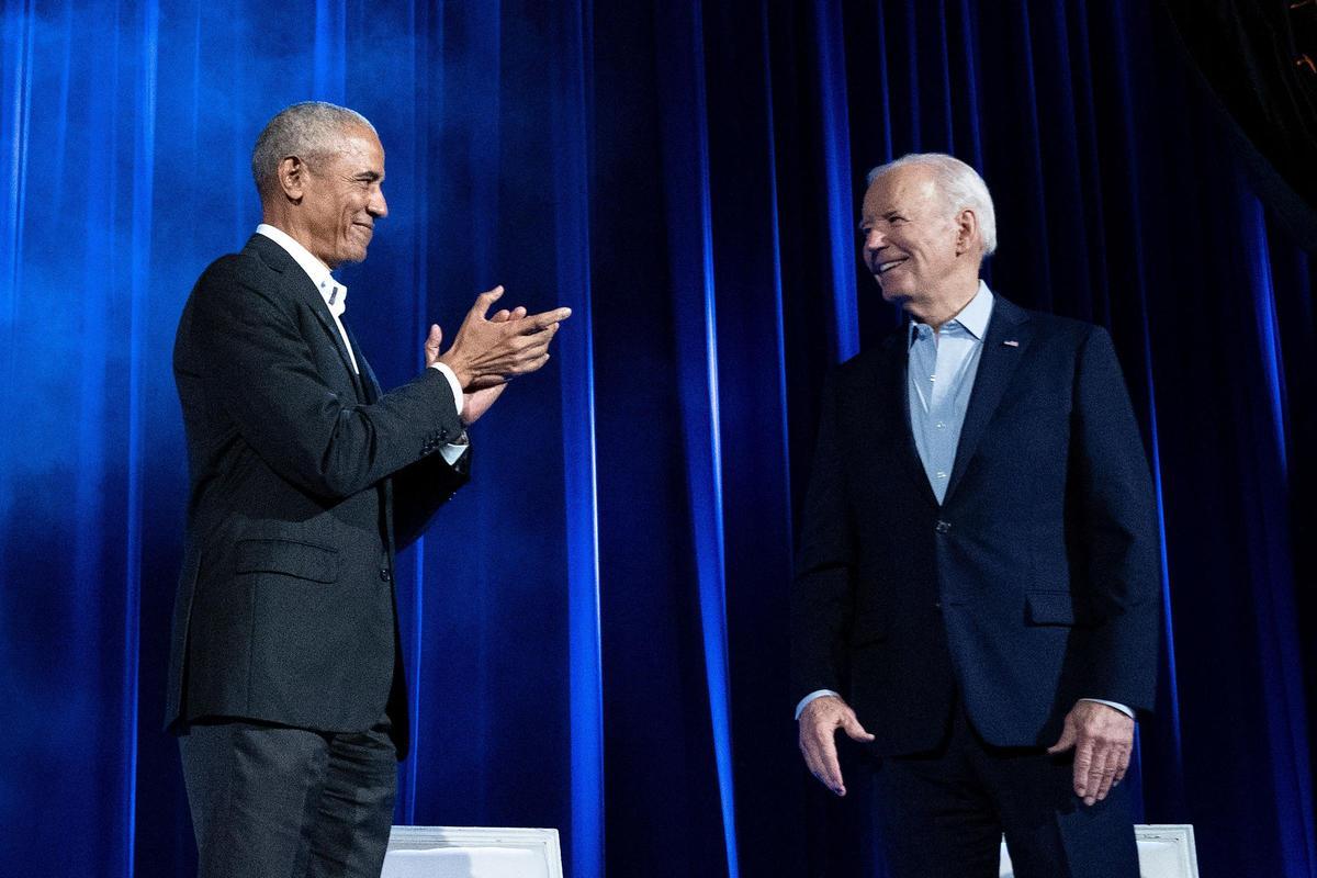 Obama y Clinton apoyan a Biden en un acto en Nueva York