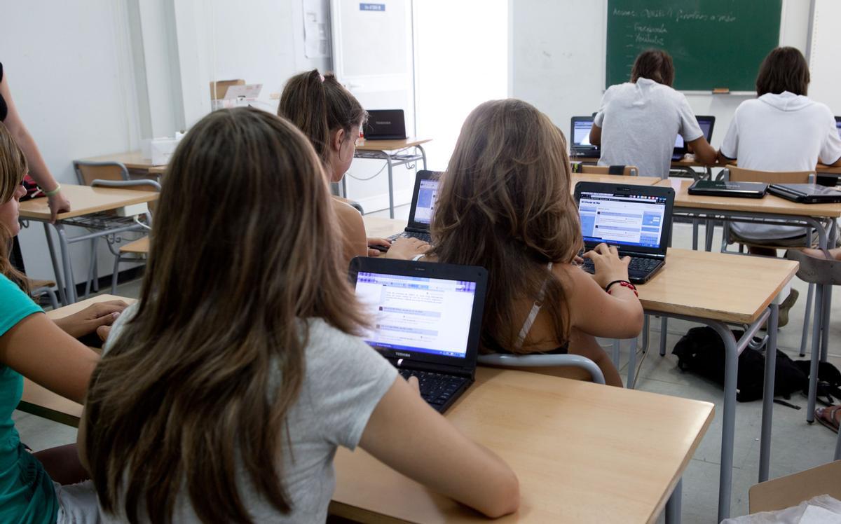 Aula de un instituto catalán.