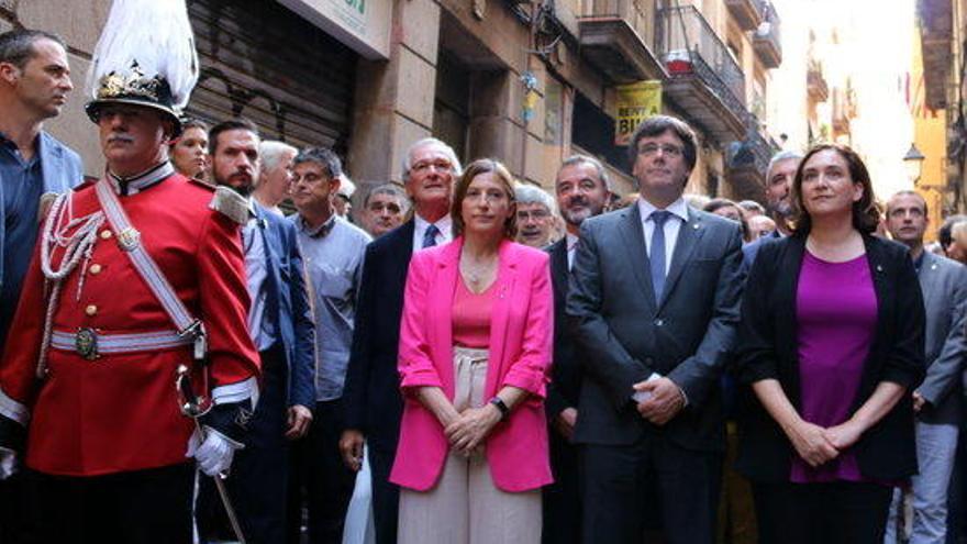 Forcadell, Puigdemont i Colau