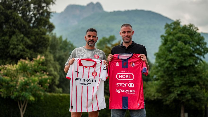 La trobada entre Míchel i Roger Vidal abans de l&#039;estrena de dissabte