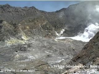 Erupció del volcà Whakaari a Nova Zelanda