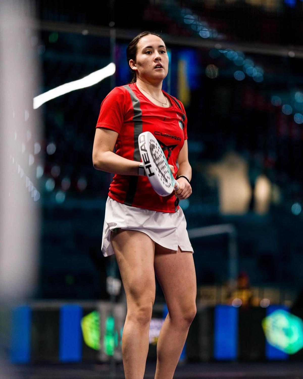 Andrea Ustero durante el partido de este viernes