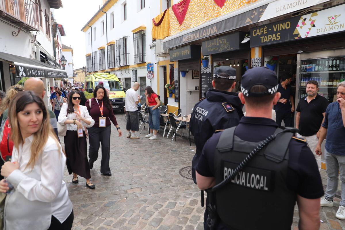 Policía Local en el lugar de los hechos.