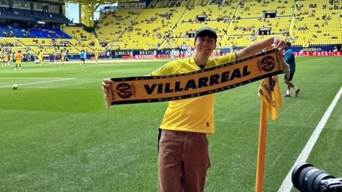 Nil Ojeda en el Estadio de la Cerámica.