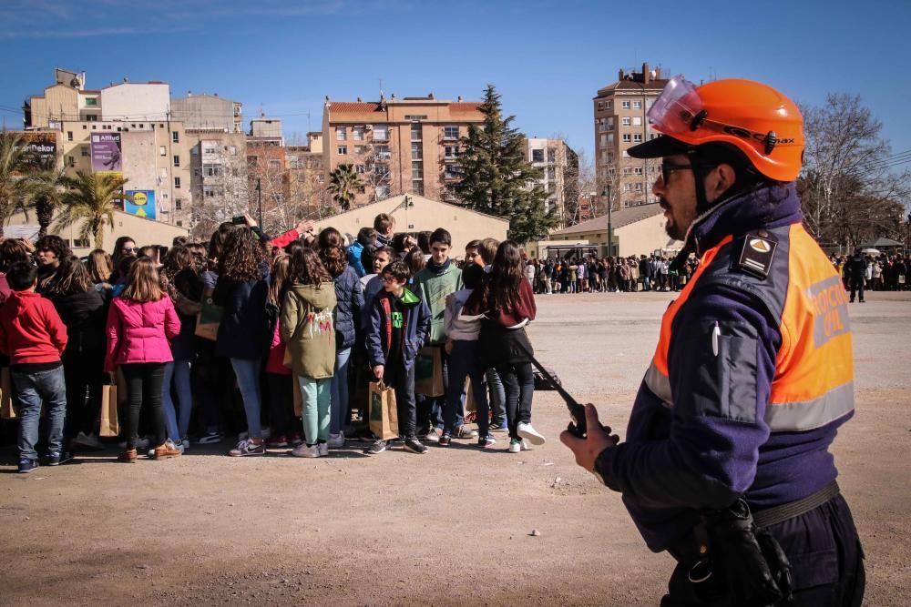 Un simulacro muy real para público escolar de Alcoy