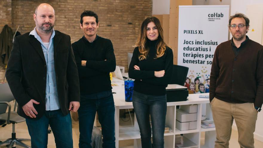 El equipo de Pixels XL, con María Roig al frente.