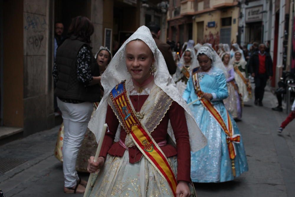 Procesión del Altar del Carmen. Las falleras mayores de 2017 de la Agrupación.