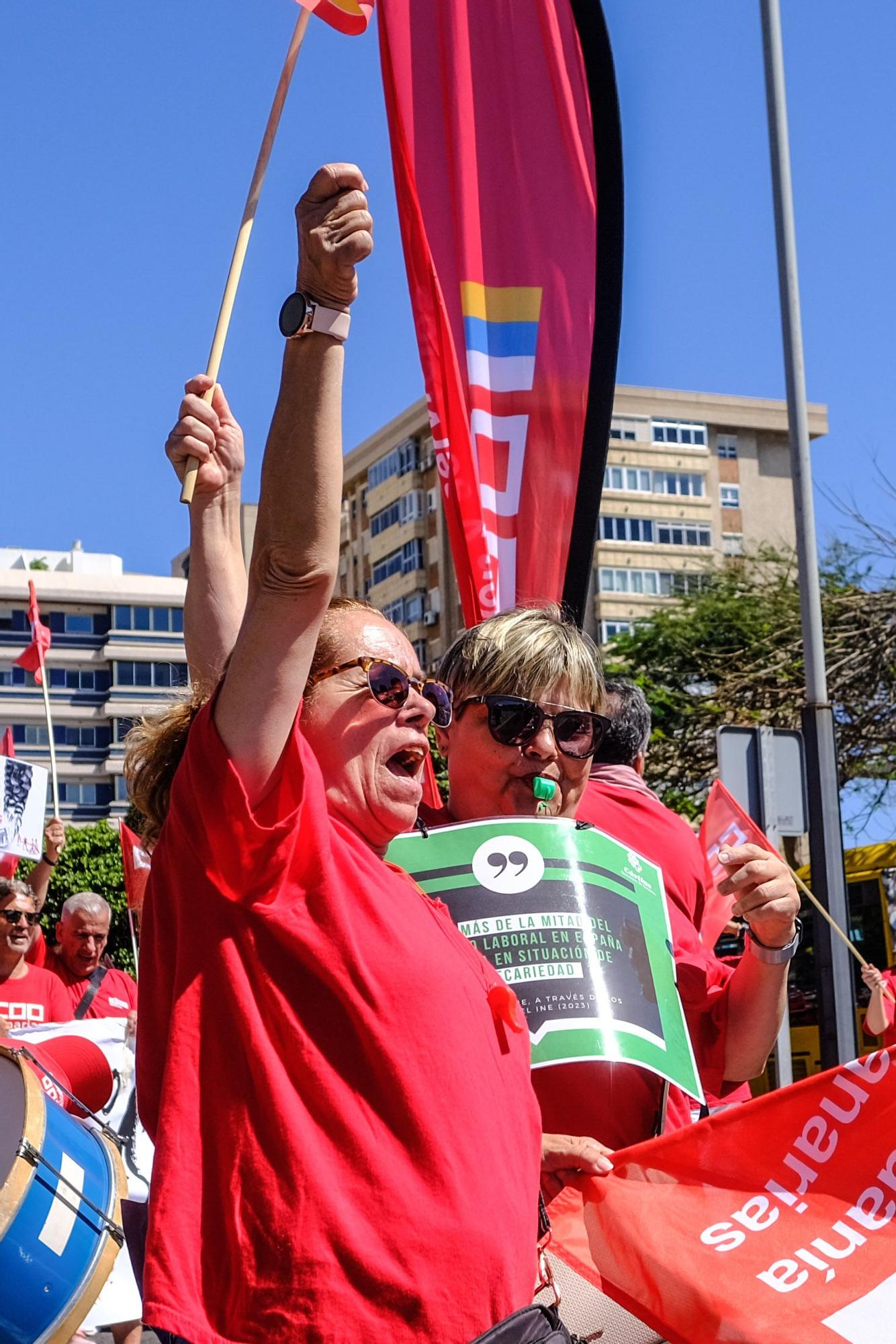 Manifestación por el Primero de Mayo en Las Palmas de Gran Canaria