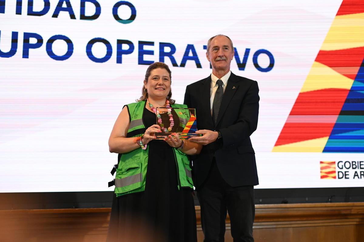 Uno de los premios entregados este martes en el Pignatelli.