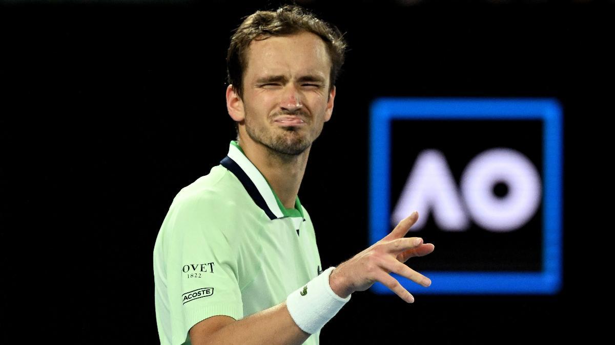 La mueca de Daniil Medvedev tras vencer a Nick Kyrgios en el Open de Australia