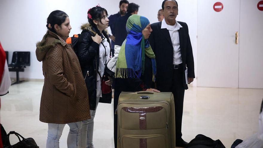 Llegada de refugiados sirios a Málaga.