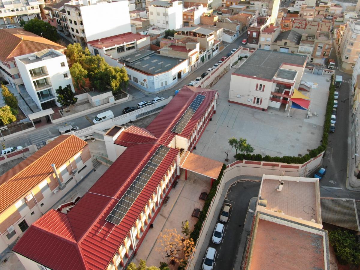 Foto aérea del centro educativo.