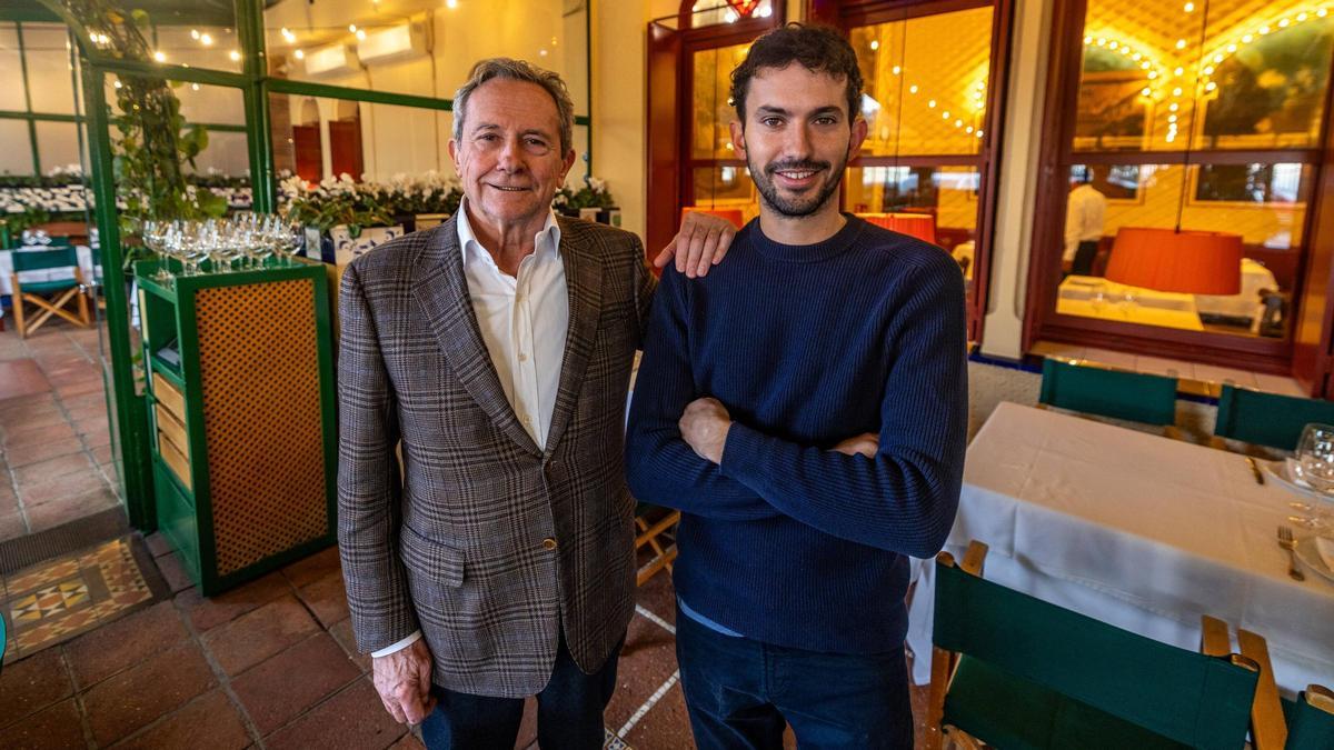 Lluís Vinyes, padre e hijo., en el restaurante La Venta.