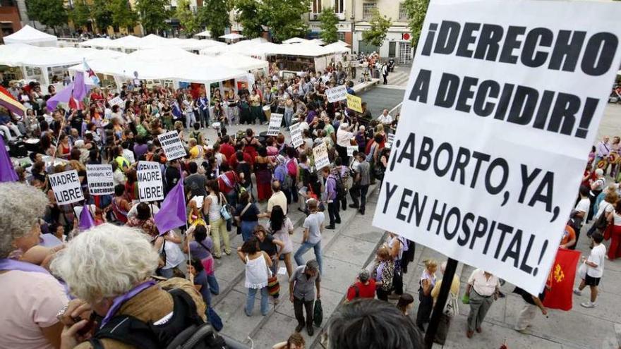 Una concentración a favor del aborto.