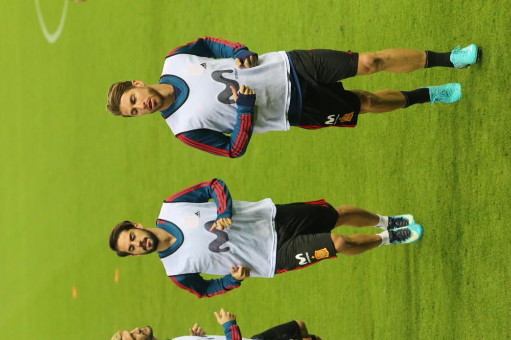 Entrenamiento y rueda de prensa de la Selección Española en Málaga