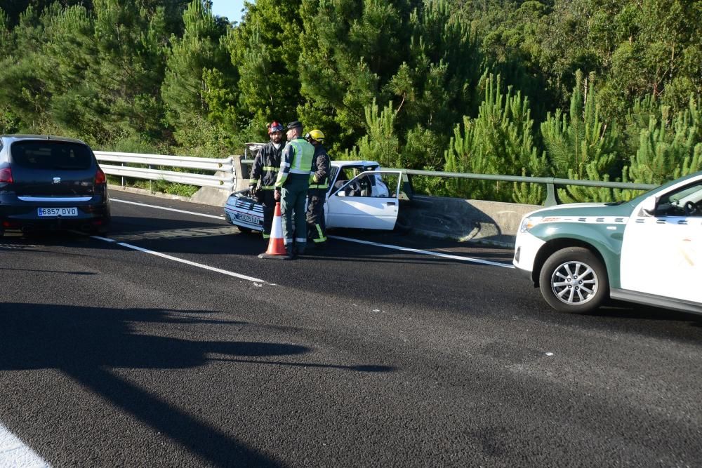 Accidente en la autovía de O Morrazo