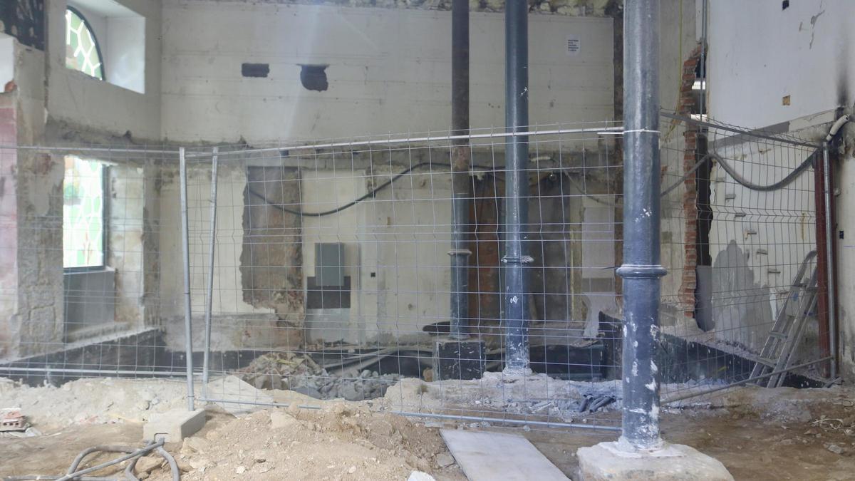 Trabajos en la planta baja del inmueble.