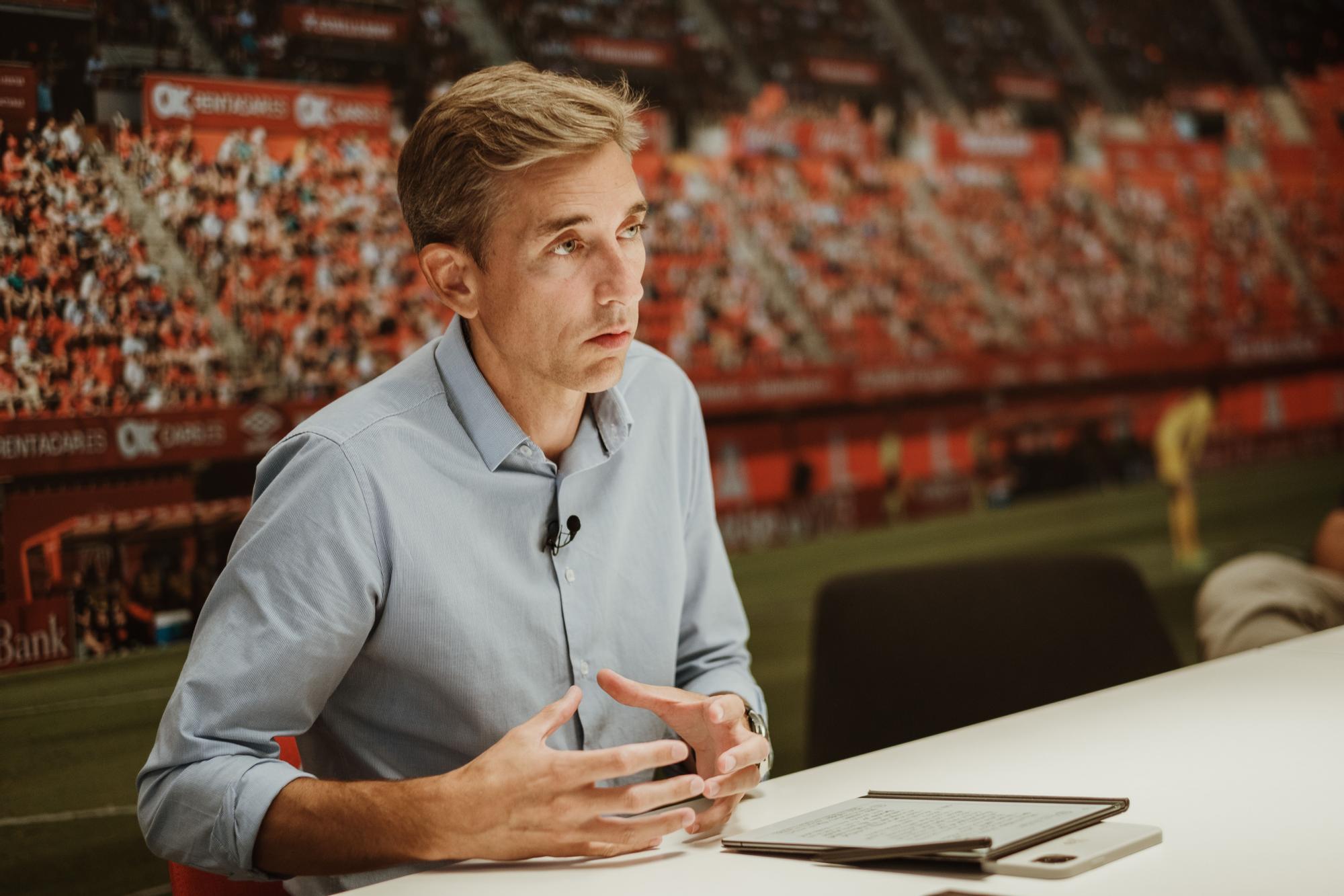 Alfonso Díaz, durante la entrevista en las oficinas del Visit Mallorca Estadi.