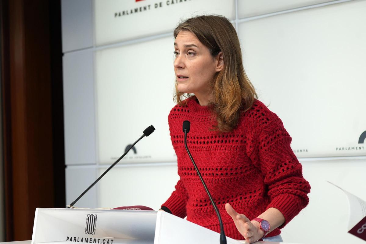 Jéssica Albiach, presidenta del grupo parlamentario de los Comuns.