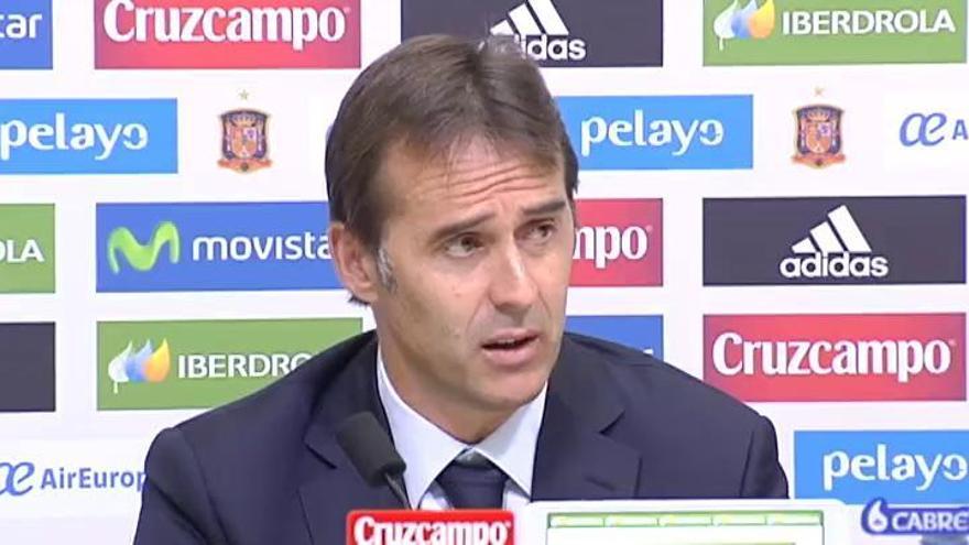 Lopetegui, sobre Del Bosque: "No hay un espejo mejor en el que mirarse"