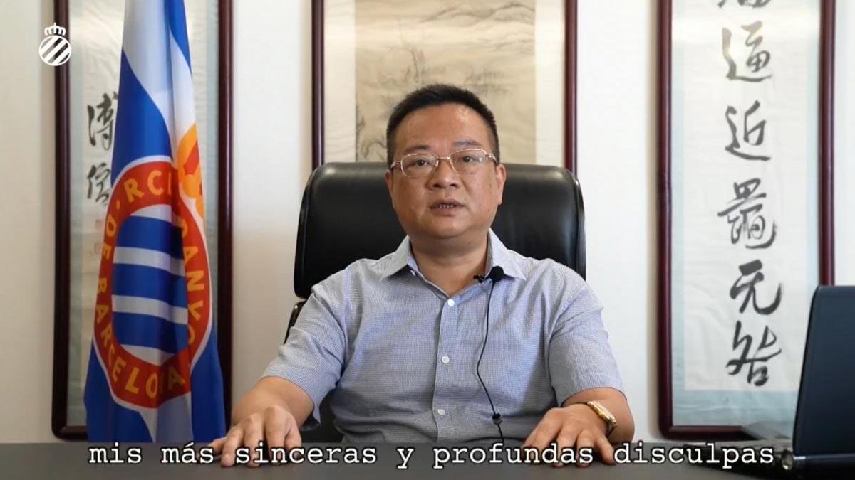 Chen Yansheng, presidente del Espanyol: La mayor responsabilidad del mal resultado deportivo es mía.