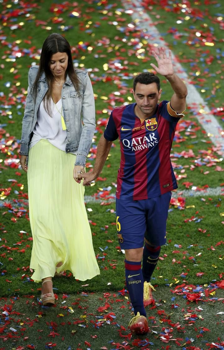 Homenaje a Xavi en el Camp Nou