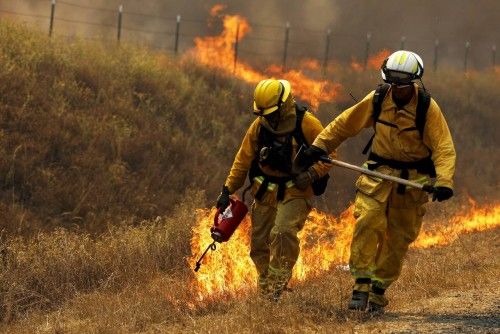 Más de 13.000 personas han sido evacuadas en el estado de California (suroeste de EEUU) por el fuego, que también ha arrasado miles de hectáreas y calcinado decenas de viviendas y donde hasta 21 incendios se mantienen activos en las últimas horas.