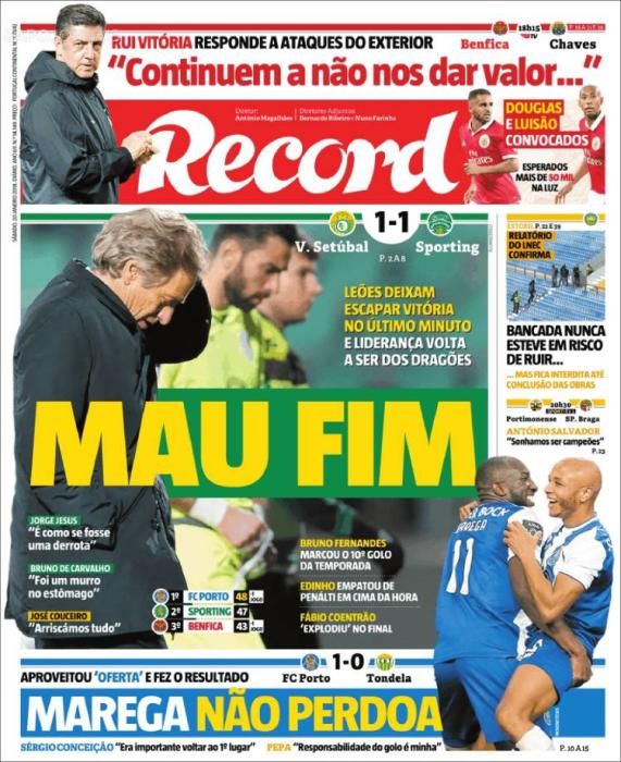 Portadas deportivas sábado 20 de enero de 2018