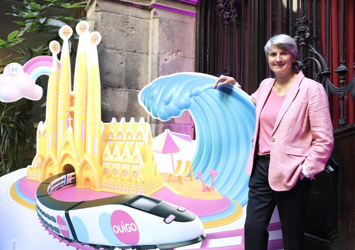 La directora de Ouigo en España, Hélène Valenzuela, en la presentación de la nueva ruta entre Barcelona y Sevilla.