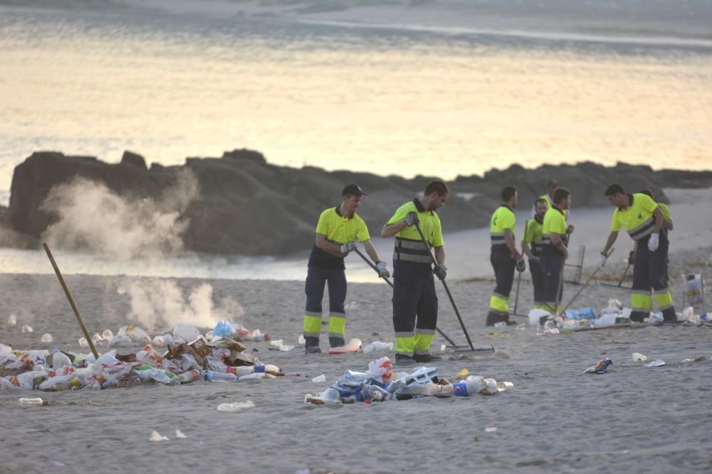 Así amanecieron playas de la ensenada del Orzán