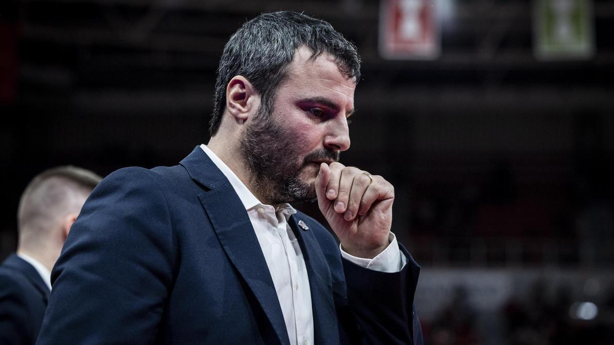 Carlos Cantero, en el partido de Liga entre el Casademont Zaragoza y el Araski en el Príncipe Felipe.