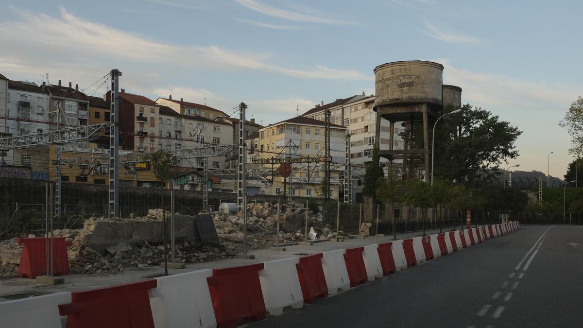Las obras de la estación en la Avenida de Marín