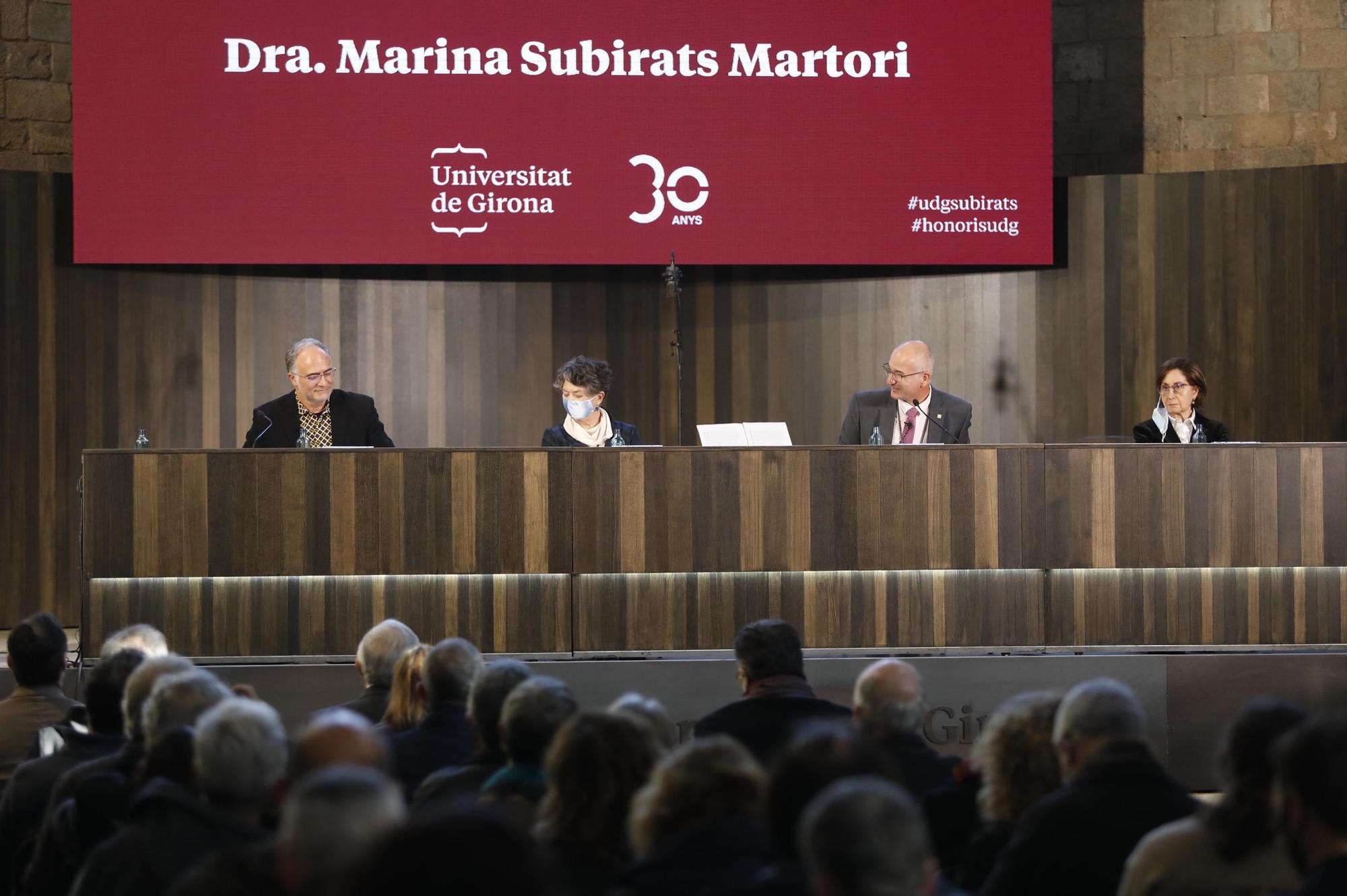 La UdG investeix la sociòloga Marina Subirats doctora honoris causa