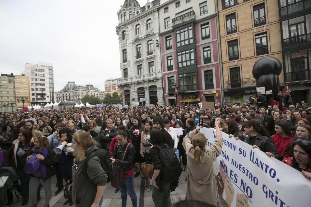 Concentración contra la sentencia a La Manada en Oviedo