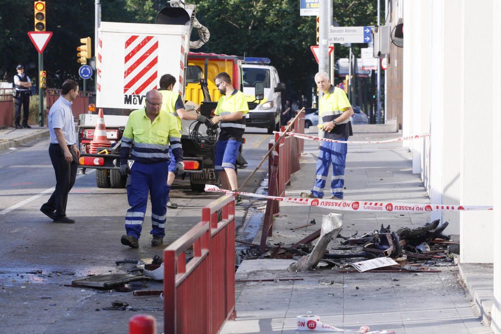 Accident de trànsit a la zona dels Maristes de Girona