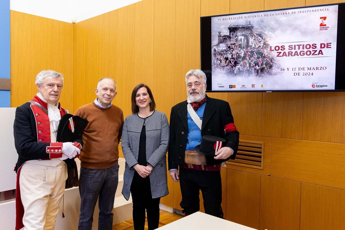 La recreación de Los Sitios se ha presentado este viernes en el Ayuntamiento de Zaragoza.