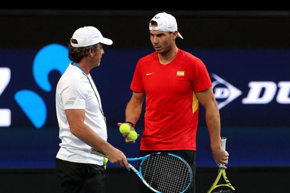 Entrene Rafa Nadal y Bautista en Australia para Co