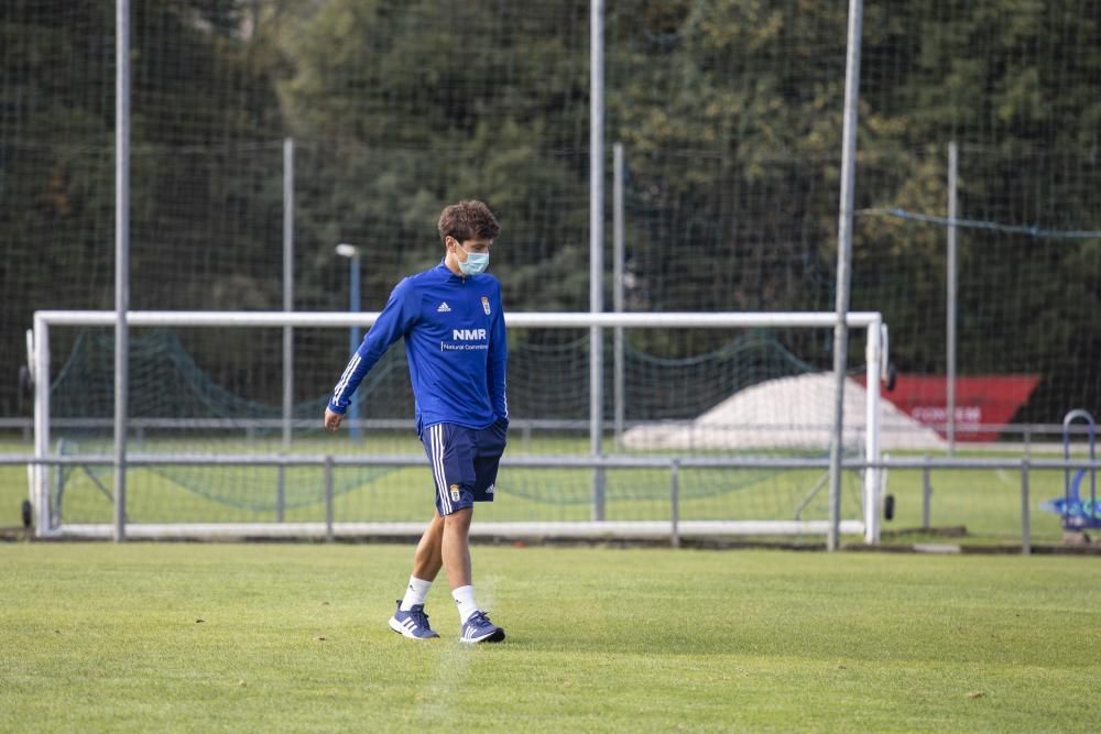 Entrenamiento del Oviedo tras el derbi