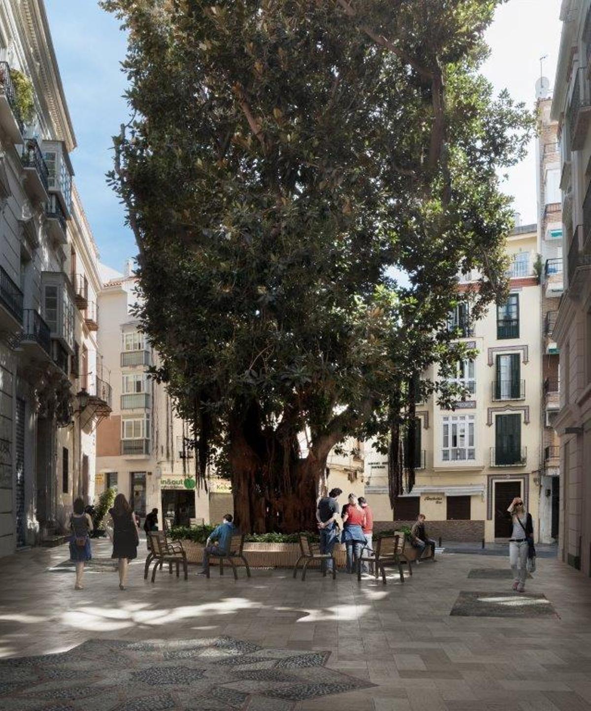 Imagen del proyecto de remodelación de la plaza del Teatro.