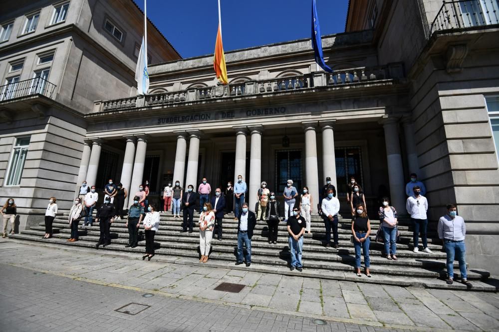 Pontevedra guarda un minuto de silencio por las víctimas del Covid-19