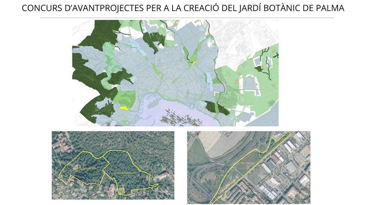 El proyecto del Jardín Botánico de Palma se desarrollará inicialmente en Ses Cases des Retiro y el Parc de ses Vies, sede principal y sede urbana, respectivamente.