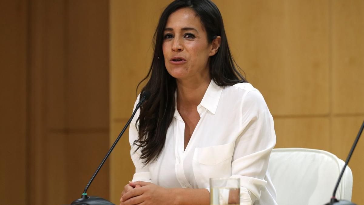 La vicelacaldesa de Madrid, Begoña Villacís, durante una rueda de prensa